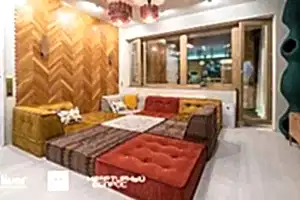 Квартирный вопрос, Маджонг в гостиной , Диваны Gliver, Комплект стильных разноцветных бескаркасных диванов Гоа от Gliver 