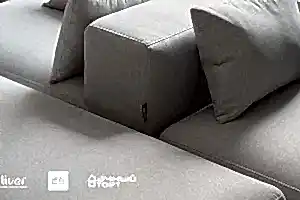 Дачный ответ, Кухня-гостиная и сельский минимализм, диваны Gliver, Серый диван Драм от Gliver 