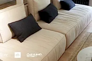 Дачный ответ, Скандинавский уют в мансарде с круглым окном, Диваны Gliver, Белый диван Фри Лаунж 